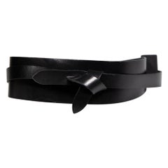 Isabel Marant Black Leather Lecce Waist Belt