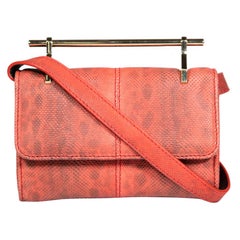 M2Malletier Red Leather La Fleur Du Mal Top Handle Bag
