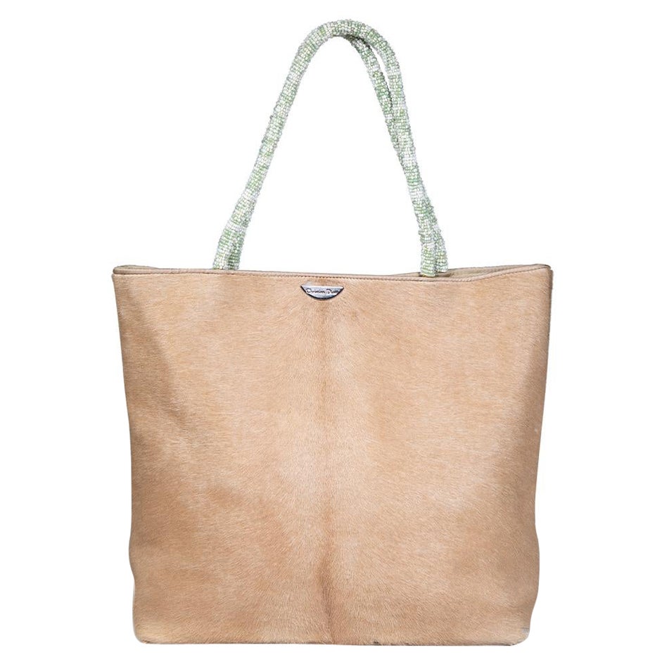 Dior Shopper-Tasche aus Kamel-Ponyhaar im Angebot