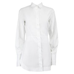 Alaïa White Long Sleeve Blouse Size L
