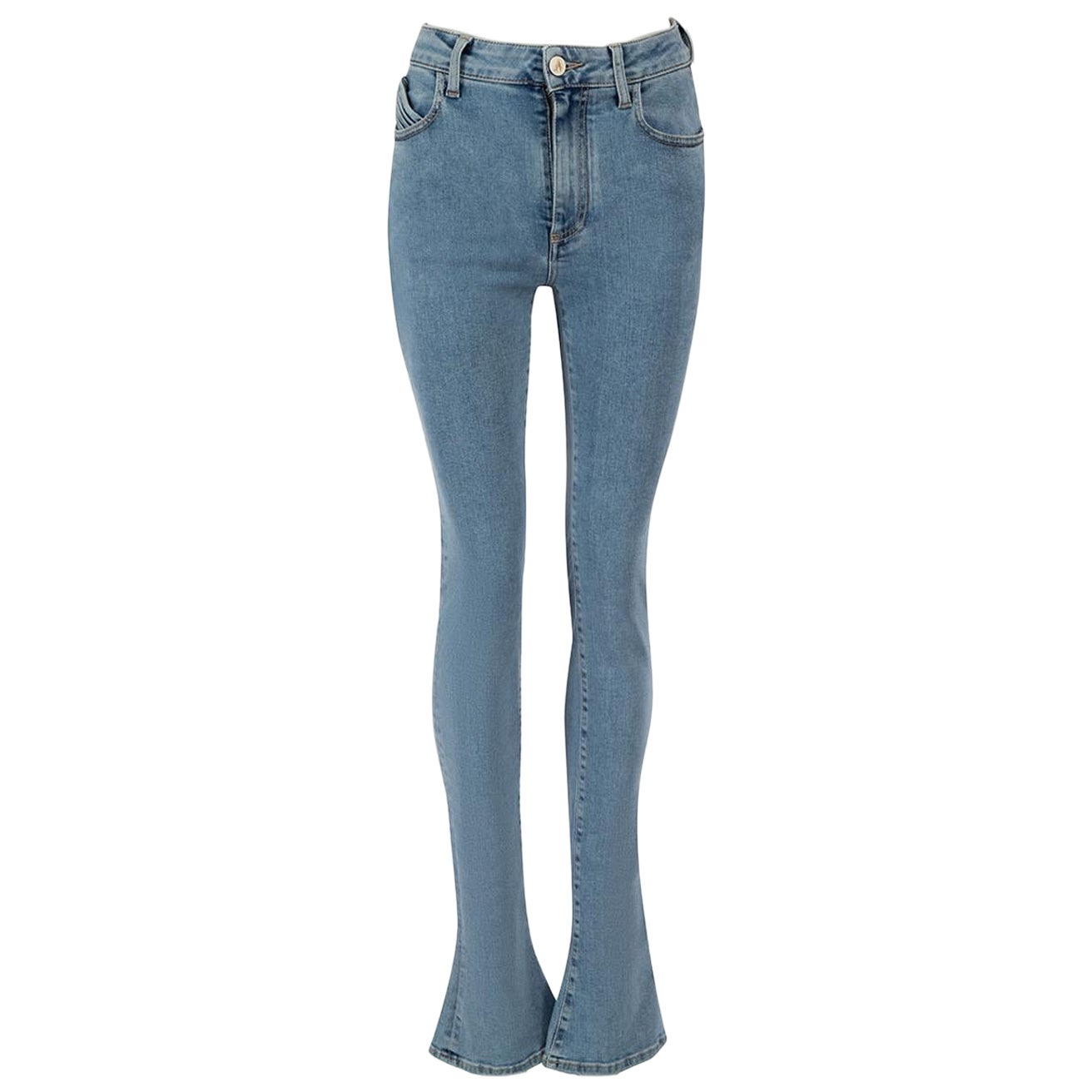The Attico Blue Straight Jeans Size S For Sale
