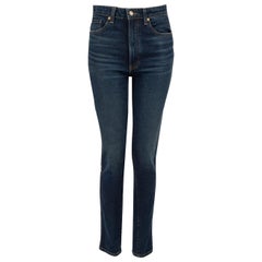 Khaite Blue Denim Vanessa Stone Wash Skinny Jeans Size M