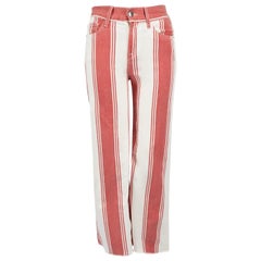 FRAME Striped Wide Leg Fiery Stripe Jeans Size XS