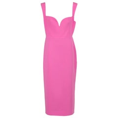 Alex Perry Pink Sweetheart Neck Midi Dress Size XL
