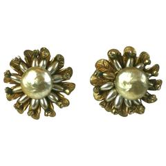 Mirian Haskell Flower Head Earclips 10