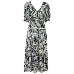 Used ba&sh Abstract Pattern Maxi Lady Dress Size L