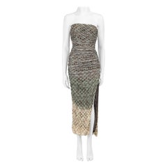 Missoni Grey Ombré Ruched Strapless Knit Dress Size XS