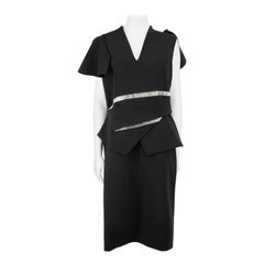 Safiyaa Black Crystal Embellished Detail Midi Dress Size XXXL