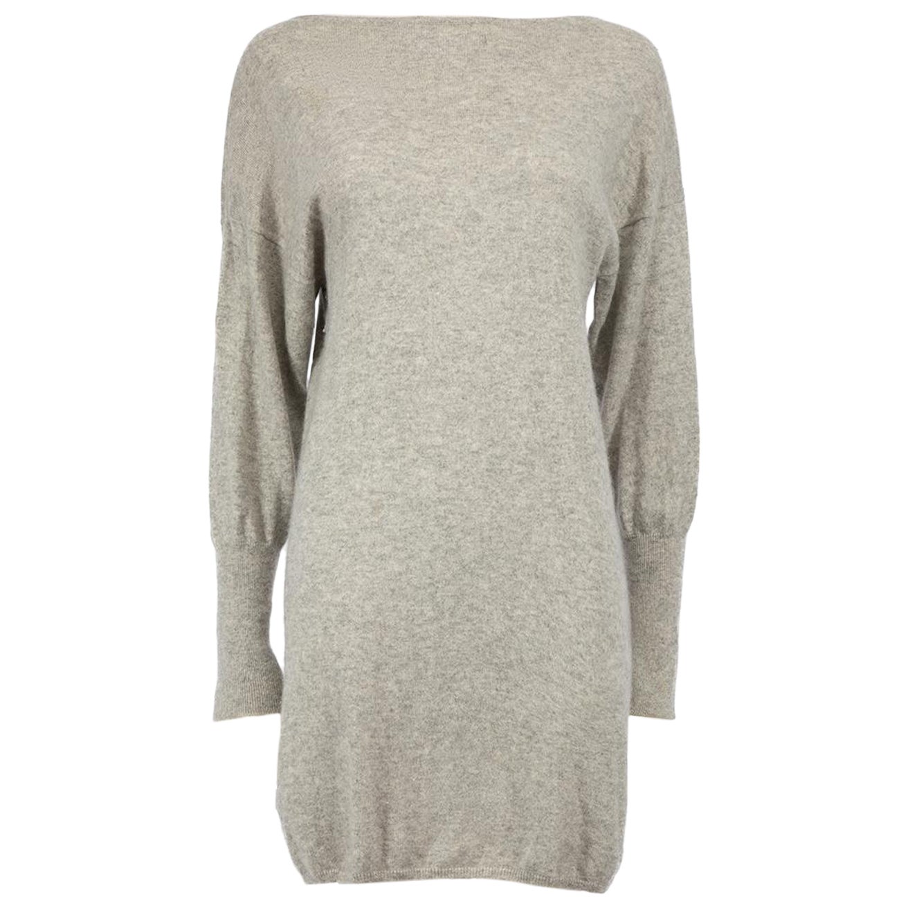 Allude Grey Wool Knitted Sweater Dress Size S For Sale
