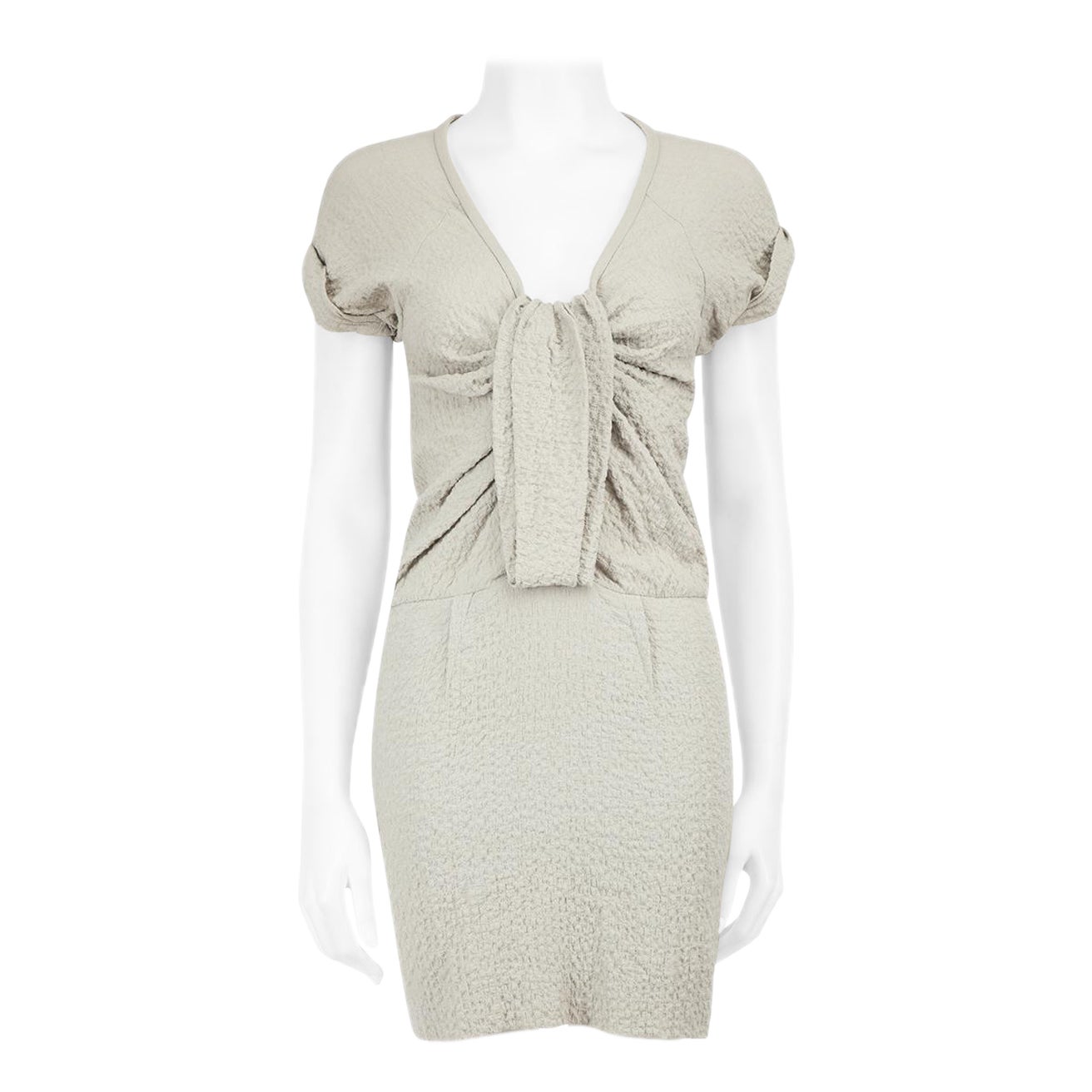 Isabel Marant Grey Textured Mini Dress Size XS For Sale