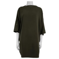 Used Maison Margiela MM6 Khaki Button Detail Tunic Dress Size M