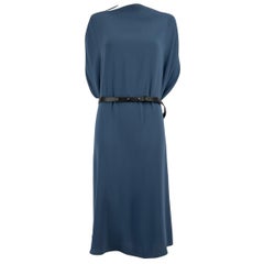 Maison Margiela MM6 Blaues Midi-Dip-Kleid Größe XXL
