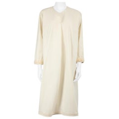 Sofie D'Hoore Ecru Linen Embroidered Midi Dress Size M