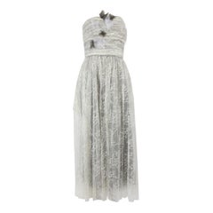 Honayda White Floral Lace Maxi Dress Size XL