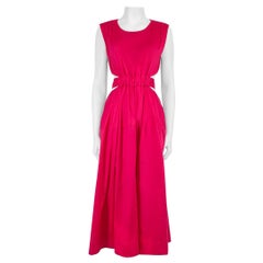 Aje Pink Sleeveless Belted Midi Dress Size S
