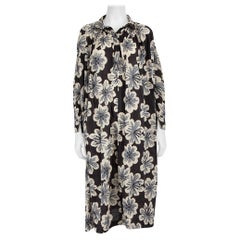 Dodo Bar Or Navy Floral Print Oversize Midi Dress Size S
