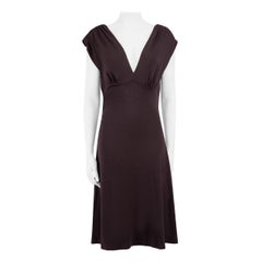 Diane Von Furstenberg Purple Wool V-Neck Dress Size XXL