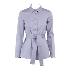 STAUD Lilac Belted Button Down Collar Jacket Size XS