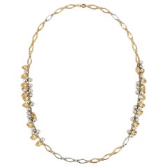Christian Dior Long Necklace in Gold-Plated Metal and Silver-Plated Metal