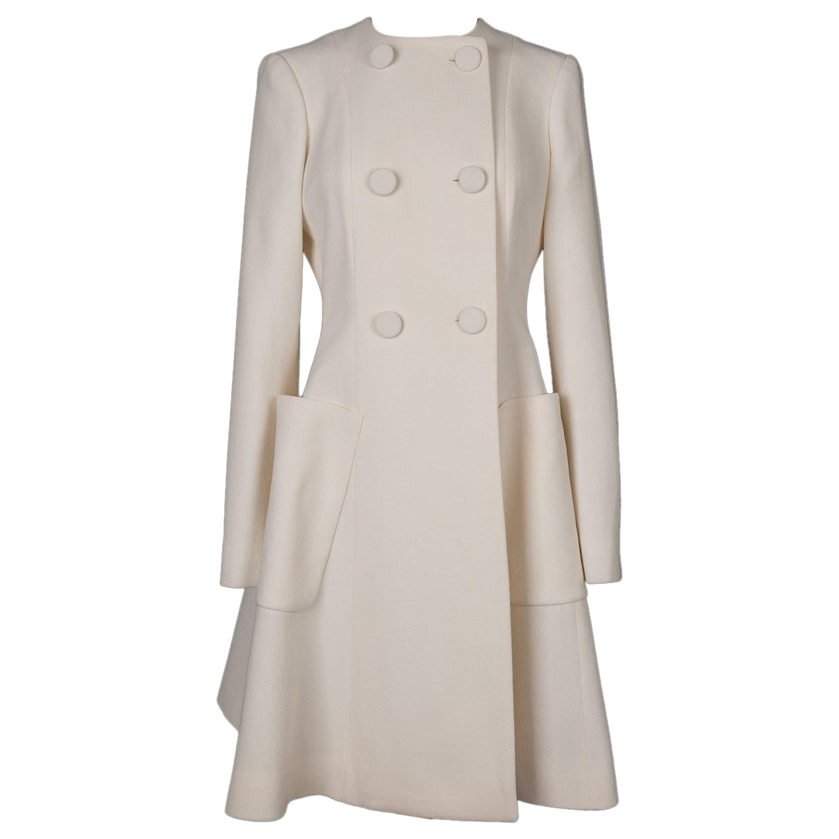 Christian Dior Woolen Coat with Silk Lining