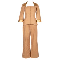 Thierry Mugler Set de soie sauvage Brown Couture