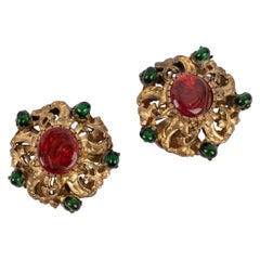 Golden Metal Earrings from the Coco Chanel Period