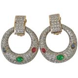 Rhinestone Hoop Earrings