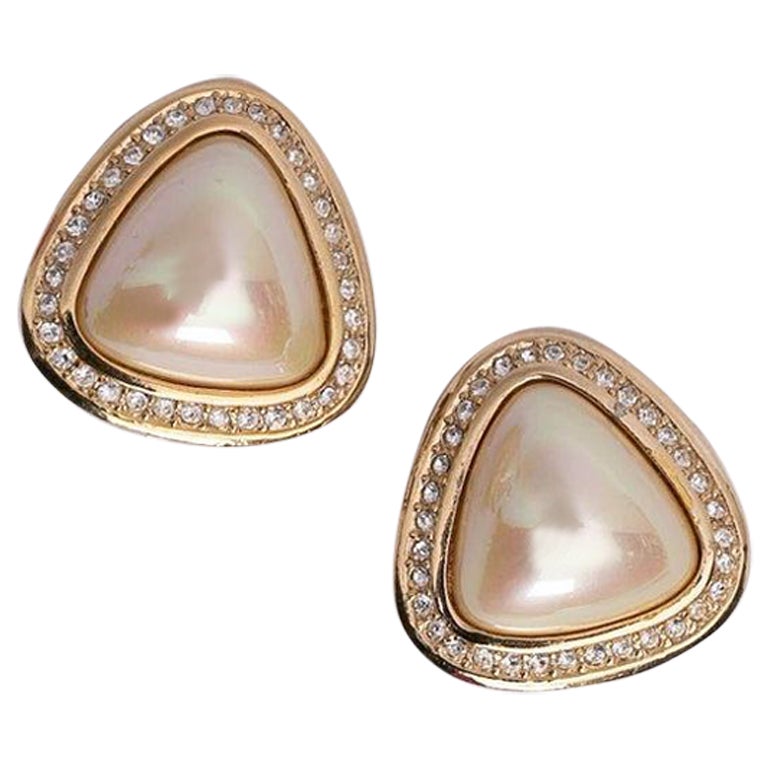 Grosse Gilted Metal Clip-on Earrings For Sale