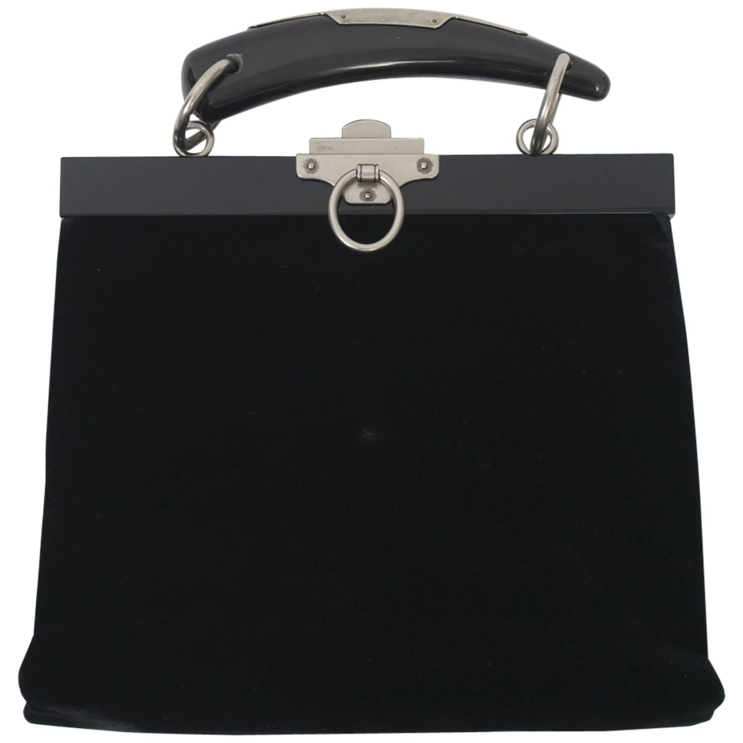 Yves Saint Laurent Velvet Handbag