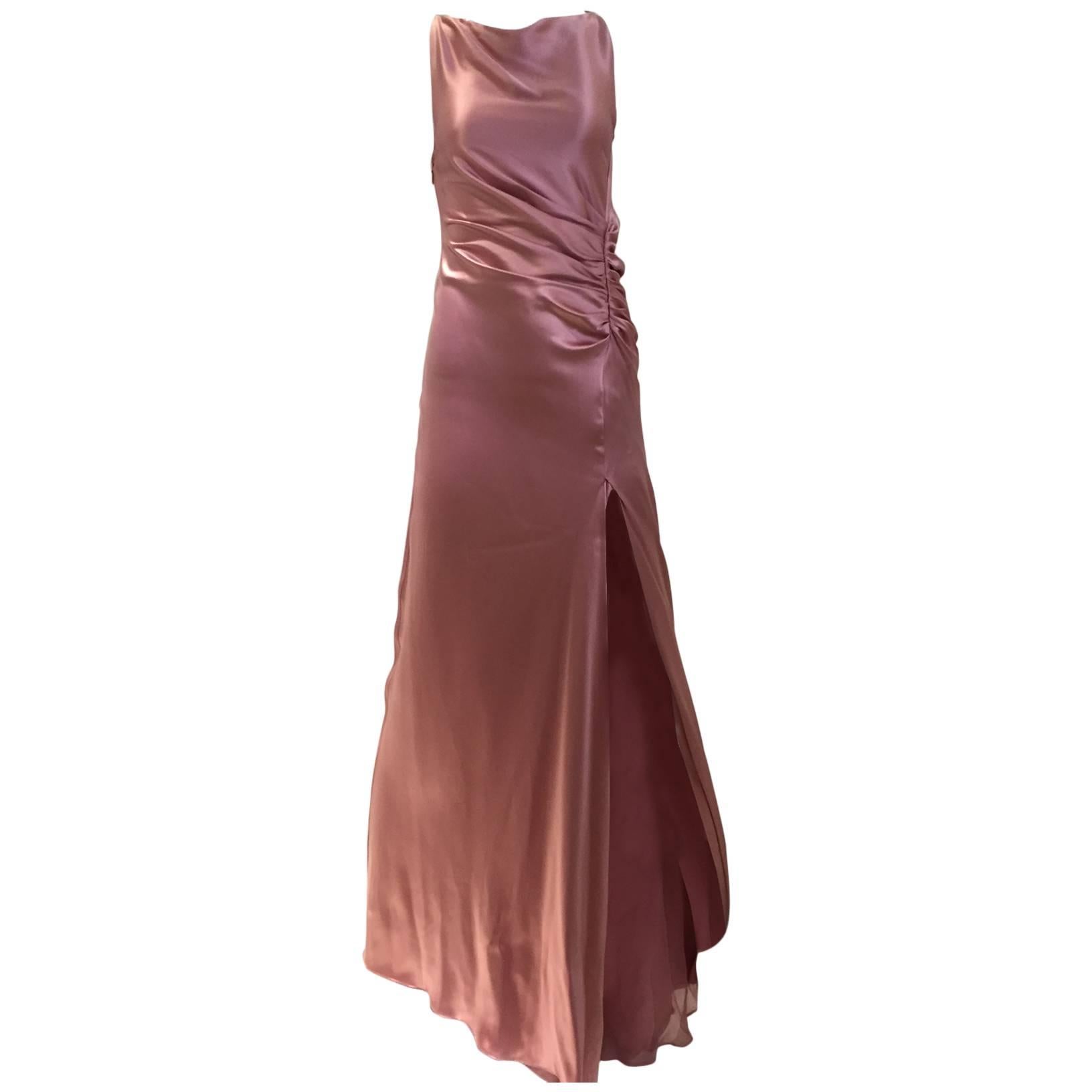 Gucci by Tom Ford pink mauve silk gown