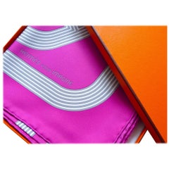 Foulard en soie Hermes Edition spéciale Circuit 24 Faubourg pour Imagine