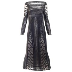 90s Gianfranco Ferre black knit dress 4