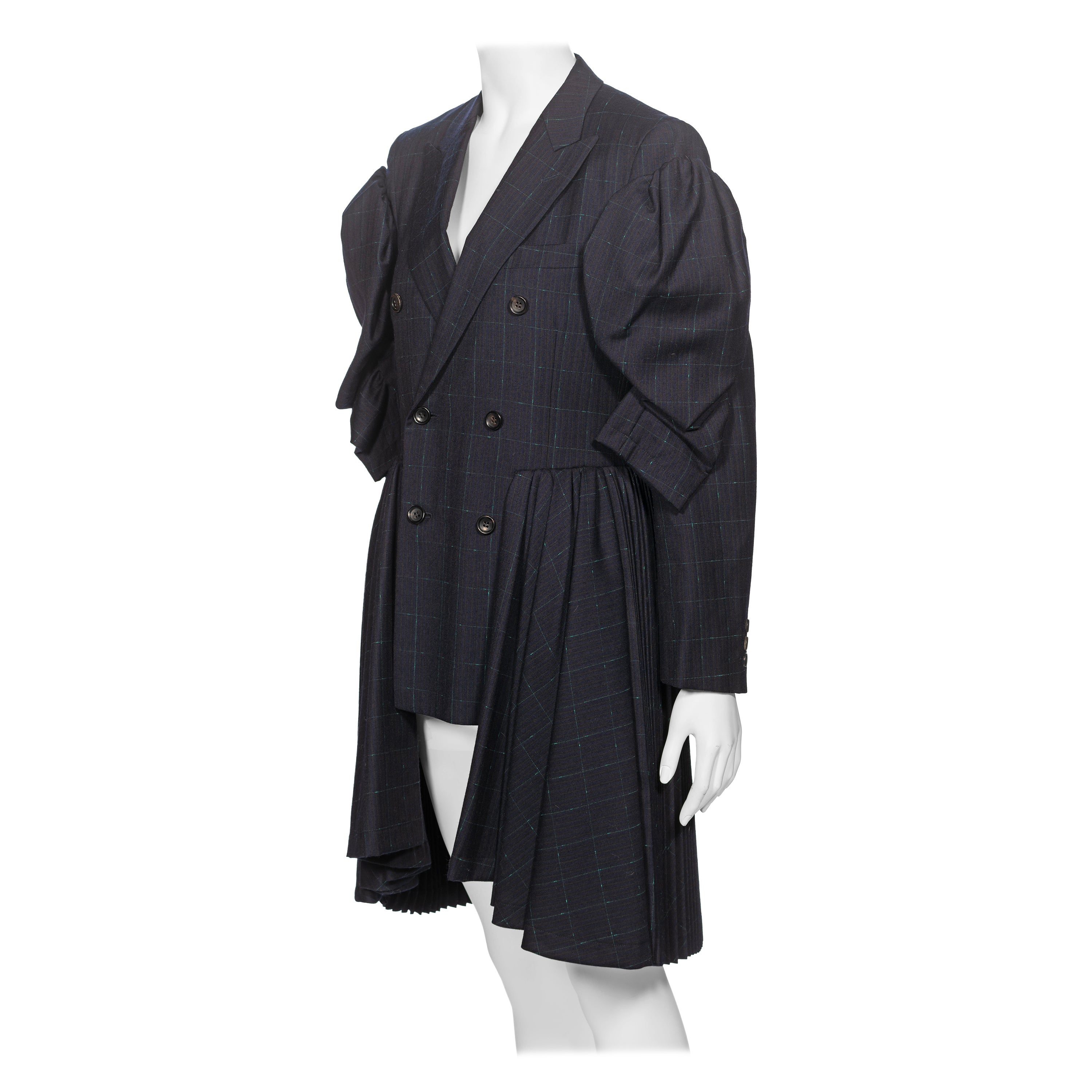 Comme des Garçons Deconstructed 4-Sleeve Jacket with Pleated Skirt, fw 2006  For Sale