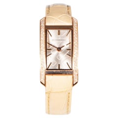 Vintage Burberry Limited Edition Beige Alligator BU1119 The Pioneer 18K Rose Gold Plated