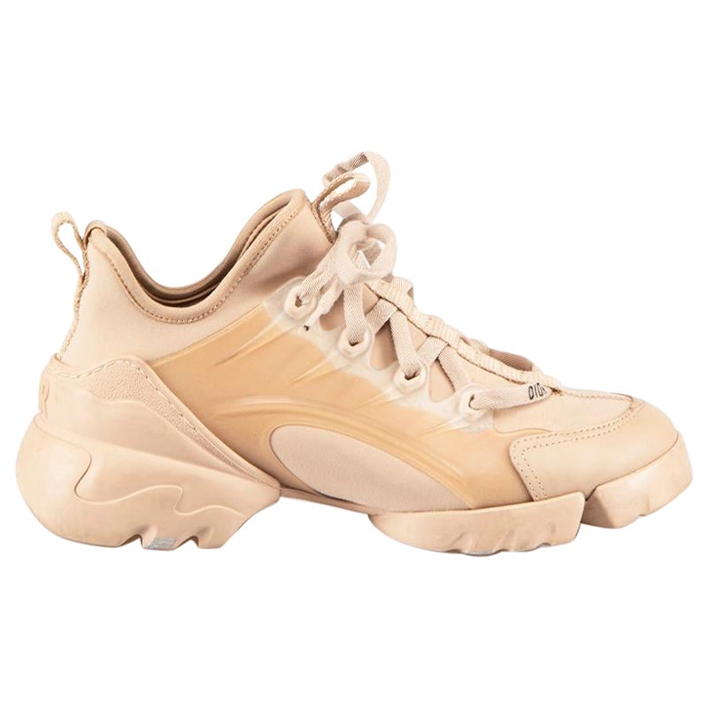 Dior Beige Chunky Sole D Connect Turnschuhe im Angebot