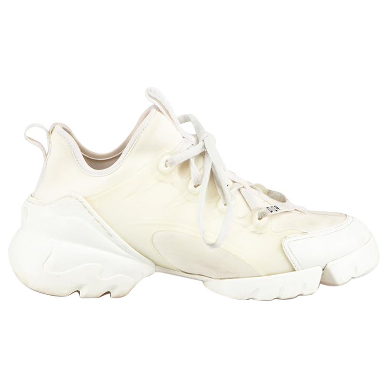 Dior White Chunky Sole D Connect Trainers For Sale