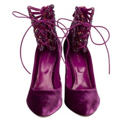 Sergio Rossi Shoes in Velvet Pumps Paved with Rhinestones
