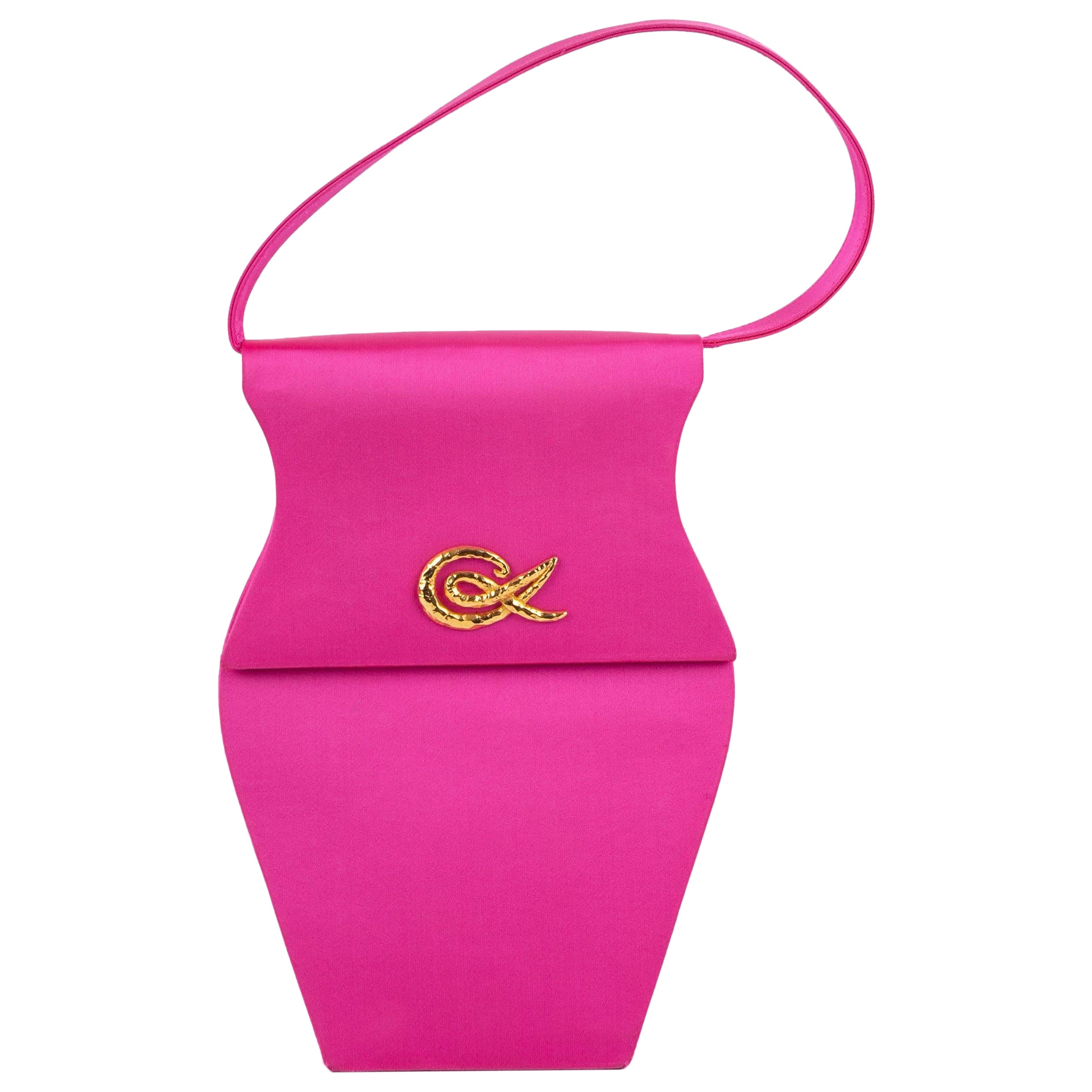Christian Lacroix Pink Silk Bag For Sale