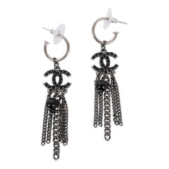Chanel Dark-Silvery Metal Earrings Spring-Summer Collection, 2010 