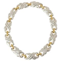 80s Napier Gold and Silver Necklace 1