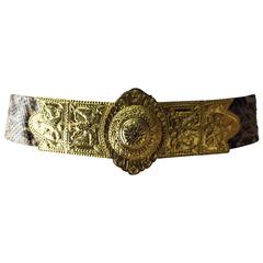 Vintage 80s Judith Liber Snake Skin Belt