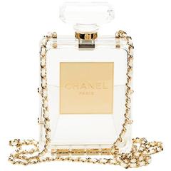 2014 Chanel Clear Plexiglass No. 5 Perfume Bottle Bag