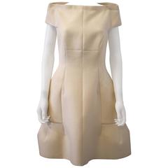 Marc Jacobs Cream Structured Cocktail Dress 