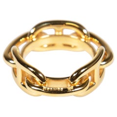 Hermes Gold Regate 90 Scarf Ring