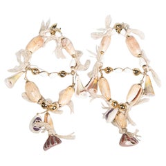 Vintage Chloe Beige Seashell Earrings