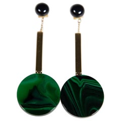 Rachel Comey Green Resin Drop Earrings