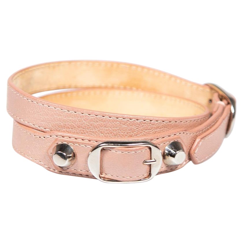 Balenciaga Pink Leather Metallic City Bracelet at 1stDibs balenciaga bracelet scotch