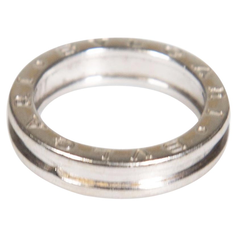 Bvlgari White Gold B.zero1 Engraved Ring For Sale