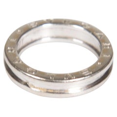 Bvlgari White Gold B.zero1 Engraved Ring