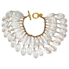 Rare bracelet en perles de Lucite de la collection Anne Klein Couture des années 1980